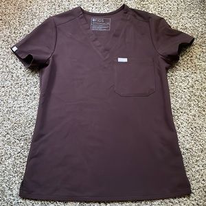 Brown FIGS scrub top XXS